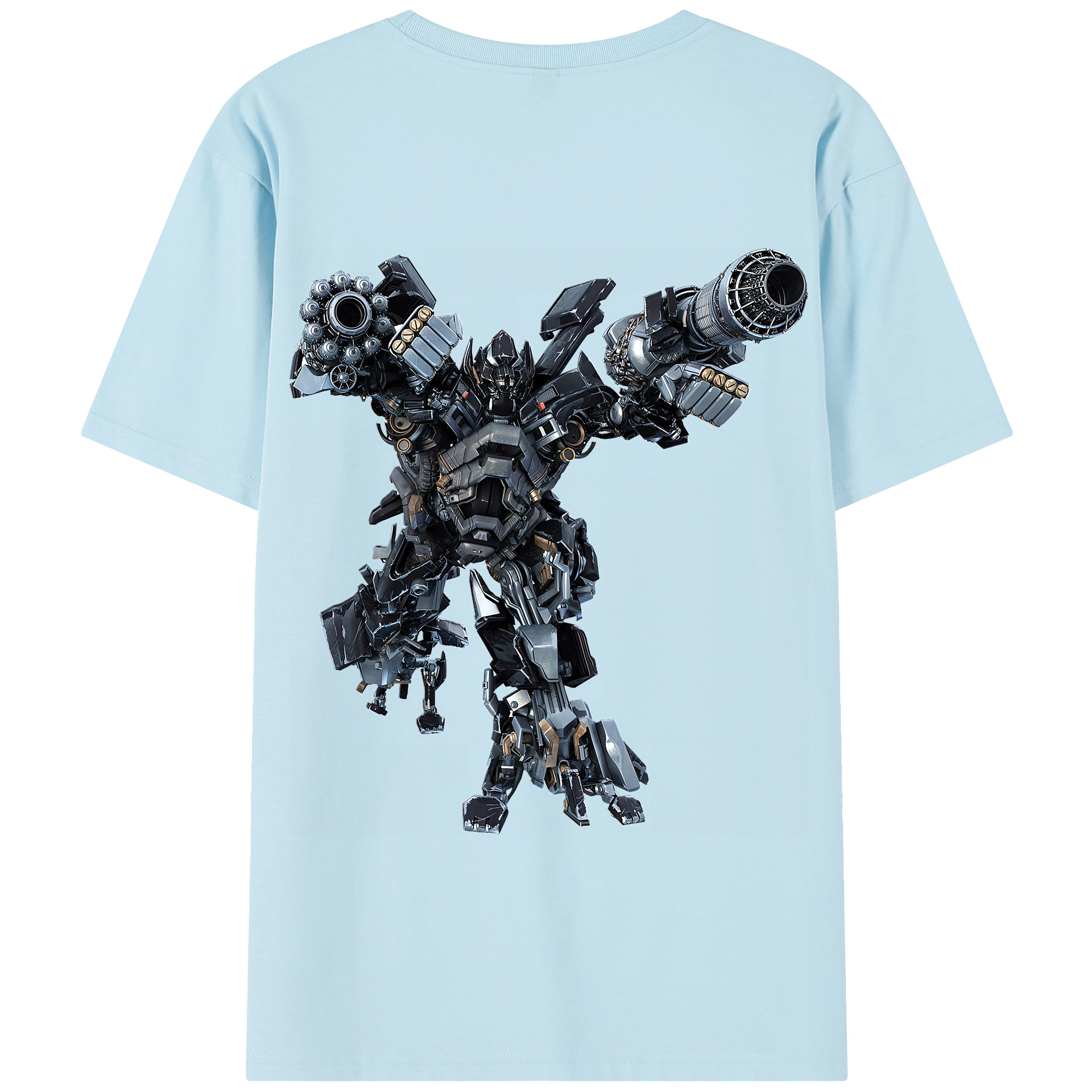 （画像用） Transformers トランスフォーマー 綿100％半袖Tシャツ（背面プリント）